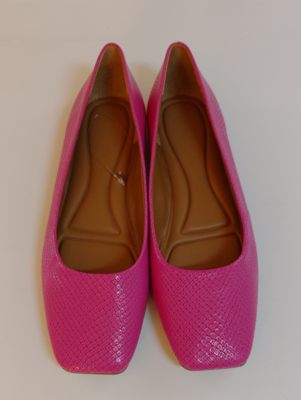 SARTO By Franco Sarto Fuchsia Textured Square-Toe Flats